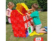 Giant Polydron H�user-Bauer Set, 72 Teile, 1 Poster