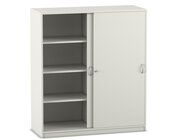 Flexeo�  Schiebet�renschrank, Mittelwand, Dekor wei� mit 8 F�chern, HxBxT 143,9 x 126,4 x 48 cm