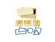 Grundfl�chenk�rtchen aus Holz 12 St�ck