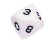 10 x Ziffernw�rfel aus Kunststoff von 0-9, wei�