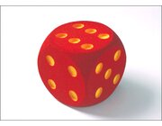 Augenw�rfel gro� 16 cm, rot