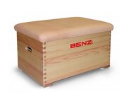 BENZ Sport Sprungkasten Massivholz 1-teilig, Deckel Kernrinderleder