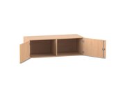 Flexeo Aufsatzschrank, Buche hell, 2 T�ren, Anschlag links,  H: 41,4 cm B: 126,4 cm T: 60 cm, Bogengriff mit Schloss
