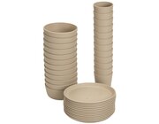 treeNside Geschirr-Set, 36-teilig graubeige