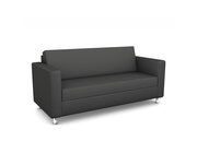 Betzold LoungeFlex Sofa, 3-Sitzer, Farbe Sitzfl�che: KL EDENFree ED-476 Iron, Seitenteile: Newlife Eco: Dunkelgrau