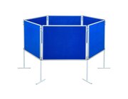 Compra Profi-Stellw�nde Komplett-Set C: Hexagon, Stoffbezug blau