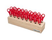 16 spitze Scheren im Holzst�nder, ab 3 Jahre