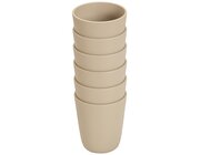 treeNside Becher, 200 ml, 6er-Set graubeige