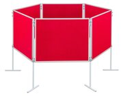 Compra Profi-Stellw�nde Komplett-Set C: Hexagon, Stoffbezug rot