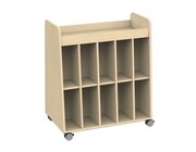 Flexeo� Armadio Taschenwagen, Buche hell, 20 F�cher, Ablage oben