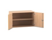 Flexeo Aufsatzschrank, Buche hell, 2 F�cher, HxBxT: 60,6x94,4x40 cm, Schloss