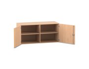 Flexeo Aufsatzschrank, Buche hell, HxBxT: 60,6x126,4x50 cm, 2 Fachb�den, Dreholive