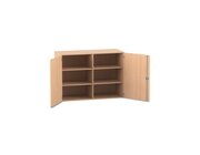 Flexeo Aufsatzschrank, Buche hell, 4 Fachb�den, mit Mittelwand, HXBXT: 90,9x126,4x50 cm