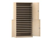 Flexeo� Bastelschrank Jana, Ahorn honig, HxBxT: 190x94,4x60 cm, 16 F�cher, Dreholive