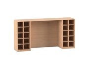 Flexeo Bettzeugschrank f�r Liegen, 143,9 x 288,2 x 68 cm, Dekor Buche hell