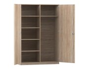 Flexeo Garderobenschrank mit einer Garderobe und 6 F�chern, Eiche natur, HxBxT: 190 x 126,4 x 60 cm, Dreholive