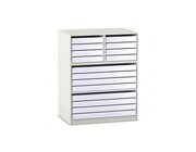 Flexeo Papier- und Bilderschrank wei� mit Aufsatz