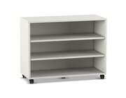 Flexeo� Regal wei�, BxHxT 94,8 x 72,8 x 40,8 cm, 3 F�cher, Rollen