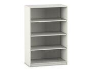 Flexeo� Regal, Dekor wei�, 4 F�cher, HxBxT 143,9x94,4x48 cm, Sockel