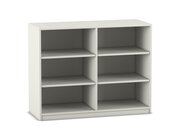 Flexeo Regal weiss, 2 Reihen, 6 F�cher, HxBxT: 99,1 x 126,4 x 38 cm