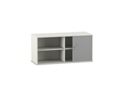 Flexeo Rollladen-Aufsatzschrank wei�, 4 F�cher, HxBxT: 60,6 x 126,4 x 58 cm
