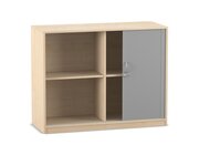 Flexeo Rollladenschrank, Ahorn honig, HxBxT 99,1 x 126,4 x 48 cm, 4 F�cher, Sockel