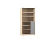 Flexeo Rollladenschrank Ahorn honig, 6 F�cher, 1 T�r unten, HxBxT: 190 x 94,4 x 48 cm