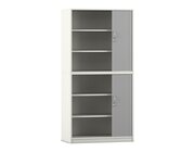 Flexeo� Rollladenschrank, wei�, 6 F�cher, 2 T�ren, HxBxT: 190 x 94,4 x 48 cm