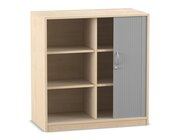 Flexeo Rollladenschrank mit Sockel, Dekor Ahorn honig, 4 Fachb�den HxBxT: 99,1 x 94,4 x 48 cm