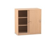 Flexeo� Schiebet�renschrank mit 3 F�chern, 99,1 x 94,4 x 38 cm