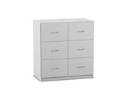 Flexeo Schrank, grau, HxBxT: 99,1 x 94,4 x 50 cm, 6 gro�e Schubladen, Sockel