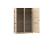 Flexeo Sportschrank mit Ger�tehaken, Ahorn honig, 6 Gitterk�rbe, Schloss