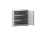 Flexeo Unterschrank, Dekor wei�, 3 F�cher, HxBxT: 99,1x94,4x40 cm, Bogengriff mit Schloss