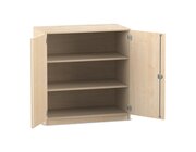 Flexeo Unterschrank, Ahorn honig, 3 F�cher, HxBxT: 99,1x94,4x40 cm, Bogengriff mit Schloss