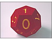 Zahlenw�rfel gro� 0-10, 22 cm, rot