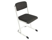 Lehrerstuhl, Sitzh�he 46 cm, U-Fu�, Polster AD066 Anthrazit, Kunststoffgleiter