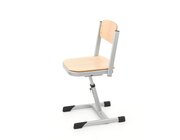 Aluflex-Aktivstuhl, h�henverstellbar 38-50 cm, Stahlfarbe wei�aluminium, Filzgleiter, 9-18+ Jahre