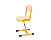 Aluflex-Aktivstuhl, h�henverstellbar 38-50 cm, Stahlfarbe zinkgelb, Kunststoffgleiter, 9-18+ Jahre