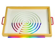 Sandwanne und Buch, deutsche Version