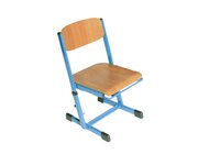 Ecoflex Sch�lerstuhl h�henverstellbar 34-42 cm, Stahlfarbe blau. Filzgleiter