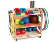 Sport-Thieme Aufbewahrungswagen mit Gymnastikger�ten, 77 Teile