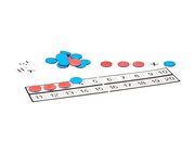 Sch�ler-Rechenleiste mit 22 Wendepl�ttchen rot/blau aus RE-Plastic�