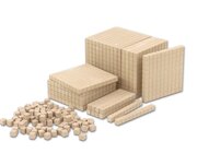 Dienes 121 Teile aus ReWOOD� mit Tausenderw�rfel, Set I natur