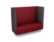 Akustiko Berlin B1 CME (schwer entflammbar), Schallschutzsofa Anthrazit, Farbe Sitzfl�che Bordeaux 033124