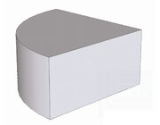 Podest - Viertelkreis wei�, Schaumstoffelement