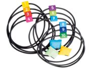 Jump & Throw, 10 bunte Ringe und 3 Wurfs�ckchen, ab 4 Jahre