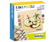 Lagenpuzzle Apfel, Holzpuzzle mit 5 Lagen, 4-7 Jahre