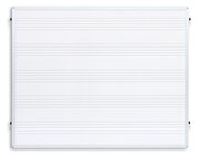 Notentafel mit beidseitigem Notensystem, Stahlemaille wei�