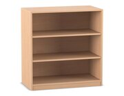 Flexeo Regal mit Sockel, Buche hell, 2 Fachb�den, 99,1 x 94,4 x 38 cm