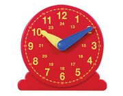 Lernuhr-Sch�leruhr rot synchron,13 cm Durchmesser, 2. Klasse
